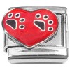 CT4208 Paws on Red Heart Italian Charm