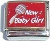 New Baby Girl Italian Charm