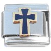 CT4372 Black Cross Religious Italian Charm