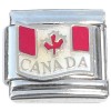 CT4374 Waving Canada Flag Italian Charm