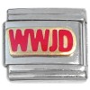 CT4380r Red WWJD What Would Jesus Do Italian Charm