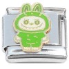 CT4409 Cute Monster Eyes Open Green Italian Charm