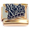 CT4460 Movie Night Goldtone Base Italian Charm