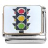 CT4469 Signal Light Green Yellow Red Italian Charm