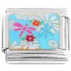 CT4482 Dragonfly Flowers Italian Charm