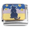 CT4485 Cat Night Sky Stars Italian Charm