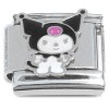 CT4551 Bunny Rabbit Standing Purple Skull Italian Charm