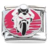 CT4607 Racing Motorcycle on Red Italian Charm
