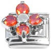 CT4636 Bling Amber Flower Italian Charm