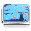 CT4649 Black Cat Stars Sky Italian Charm