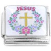 CT4685 Jesus Cross Wreath Italian Charm