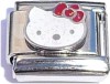 CT4701 Hello Kitty Face in White Italian Charm