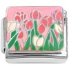 CT8263 Sunflowers Blue Sparkle Italian Charm