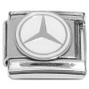 CT4952 Mercedes Car Logo White Italian Charm