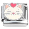 CT4955 Cat Pink Heart Italian Charm