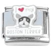 CT4961 I Love My Boston Terrier Italian Charm