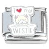 CT4962 I Love My Westie Italian Charm