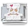 CT4966 I Love My Pit Bull Italian Charm