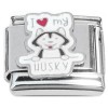 CT4968 I Love My Husky Italian Charm