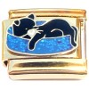 CT4982 Lounging Cat Gold Base Italian Charm.