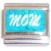 CT6116 Mom with Glitter Italian Charm