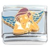 CT3135 Girl Long Blonde Hair Italian Charm