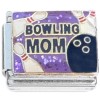 CT6765 Bowling Mom Ball and Pins on Purple Italian Charm