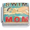 CT6766 Swim Mom Red Letters Italian Charm