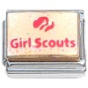 CT6782 Red Girl Scouts Logo Italian Charm