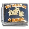 CT6794 My Mom is a Biker Black Italian Charm