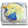 CT6886 Unicorn Dark Blue Glitter Italian Charm