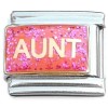 CT6900 Aunt Pink Glitter Italian Charm