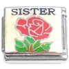 CT6912 Sister Red Rose Italian Charm