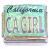 CT6924 California CA Girl Blue License Plate Italian Charm