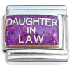 CT6928 Daughter in Law Purple Glitter Italian Charm