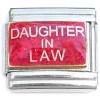 CT6929 Daughter in Law Red Glitter Italian Charm