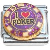 CT6956 I Love Poker Chip Italian Charm