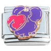 CT6998 Purple Elephant Holding Heart Italian Charm