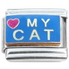 CT7001 Love My Cat Blue Italian Charm