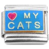 CT7002 Love My Cats Blue Italian Charm