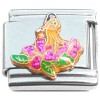 CT7009 Hula Girl Tropical Flowers Glitter Italian Charm