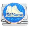 CT7016 Ice Skates Dark Blue Glitter Italian Charm