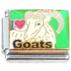 CT7019 I Love Goats Red Heart Italian Charm