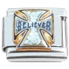 CT7027 Believer Cross Italian Charm