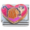 CT7035 Cat Lady Heart Italian Charm