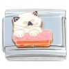 CT7113 Great Dane White Heart Italian Charm
