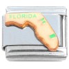CT7137 Florida State Outline Italian Charm