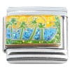 CT7158 Palm Trees Sunshine Sparkle Ocean Italian Charm 