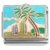 CT7206 Surf Boards Palm Tree Beach Sky Italian Charm 