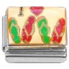 CT7249 I Love Flip Flops on White Italian Charm